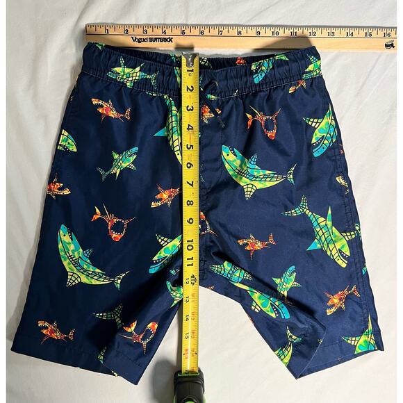 Lands End Swim Trunks Boys Size Large 10-12‎ Printed Volley - Picture 6 of 8